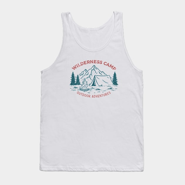 Wilderness Camp Tank Top by SommersethArt